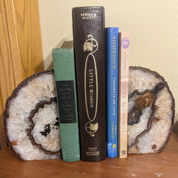 Agate Geode Section Natural Crystal Stone Bookends / Decor Pieces​ - Picture 9 of 15
